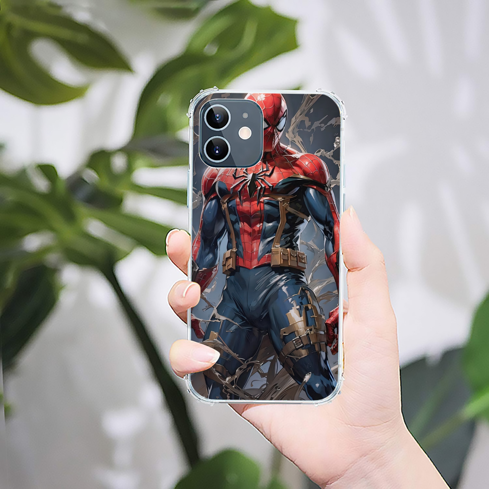 （画像用） Spider Man スパイダーマン 【iPhone 12シリーズ対応】透明スマホケース（クリアソフトケース）